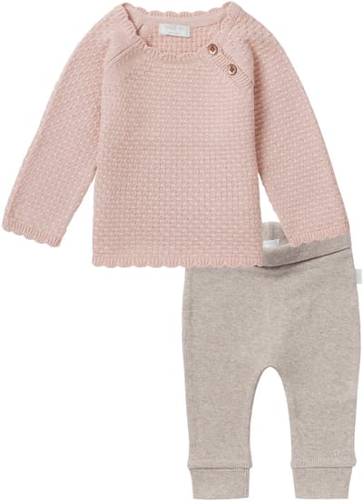 Noppies - Kledingset - 2 delig - Broek Naura Taupe - Trui Virden Evening Sand - Maat 68