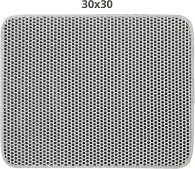 Bovista Kattenbak Mat - Katten Mat - Grit Opvanger - Schoonloopmat Kattenbak - Kattenbak Uitloopmat - Kattenbak Matje - Cat Litter Mat - Anti Slip - Grijs - 30x30cm