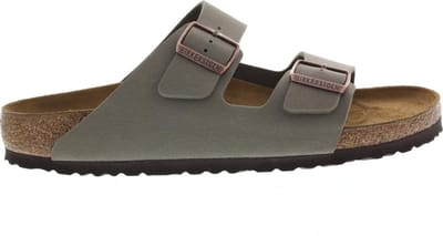 Birkenstock Arizona birko-flor nubuck stone smal voetbed unisex slipper