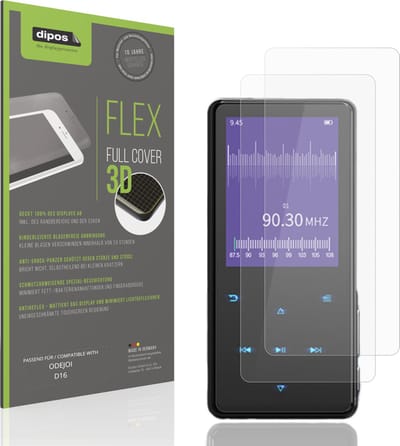dipos FLEX – 2x Matte Screenprotector geschikt voor ODEJOI D16 | Volledige Schermbescherming | Case-Friendly