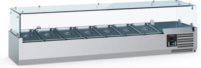 Ecofrost Opzetkoelvitrine 8x 1/3 GN - RVS - 1800mm
