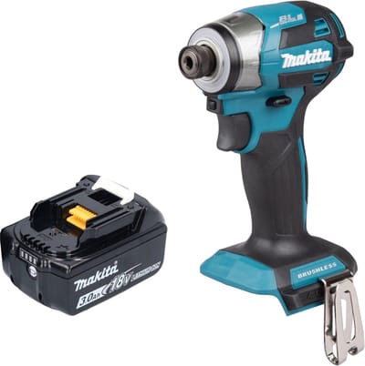 Makita DTD 173 F1 accu slagmoersleutel 18 V 180 Nm 1/4" borstelloos + 1x oplaadbare accu 3,0 Ah - zonder oplader