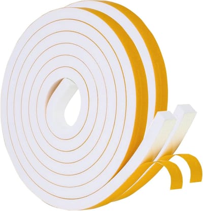 Zelfklevende Afdichtingstape voor Deuren en Ramen - Schuimband en Rubberen Geluidsisolatie, 10 mm x 4 m