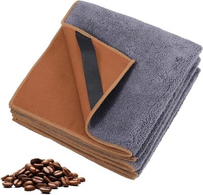 Reinigingsdoekjes voor koffiezetapparaten - 3 stuks, 30 x 30 cm, dubbelzijdig microvezel, absorberend en ideaal voor barista's en filtermachines