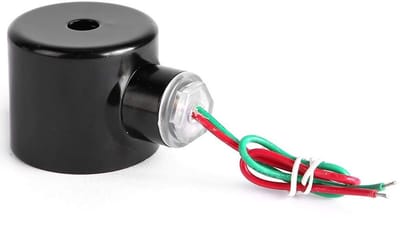 Allecto - Magneetventielspoel - AC 220V - Directe beweging - Zwart - Industrieel ventiel - Geschikt voor water - φ16 mm