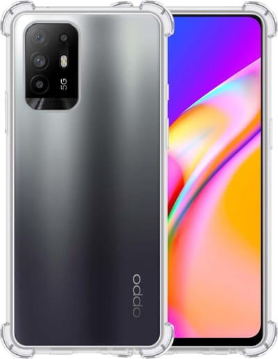 Hoesje - Geschikt voor OPPO A94 5G - Sterk & Shockproof - Siliconen Shock Case - Hoes Cover - Telefoonhoes - Transparant