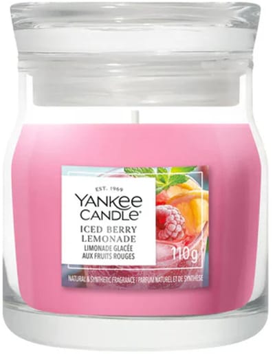 Yankee Candle - Iced Berry Lemonade Small Jar Geurkaars - tot 30 branduren
