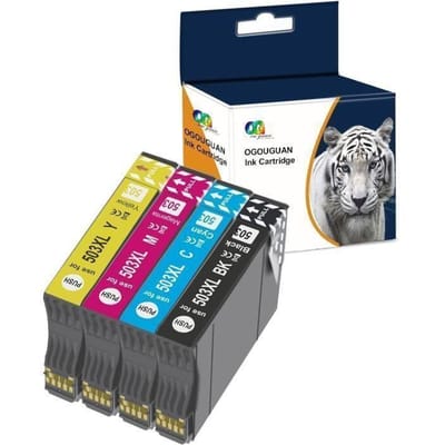 Cartouches d'encre 503XL - OGOUGUAN - Compatible Epson - 4 pièces - Noir, Cyan, Magenta, Jaune