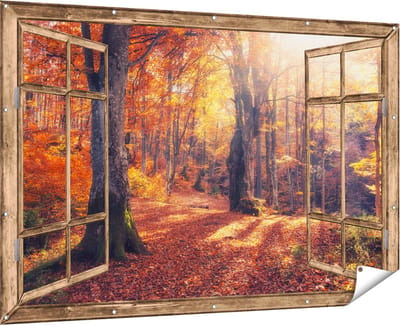 Gards Tuinposter - 90x60 cm - Tuindoek - Tuindecoratie - Wanddecoratie buiten - Tuinschilderij