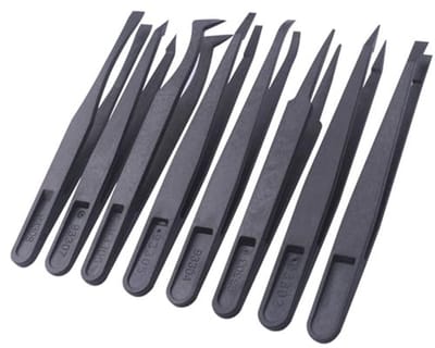 8-delige kunststof anti-statische precisiepincet set voor elektronica, sieraden en hobby's