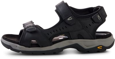 camel active Leren sandaal met profielzool van TPR - Maat - Zwartmenswear-43