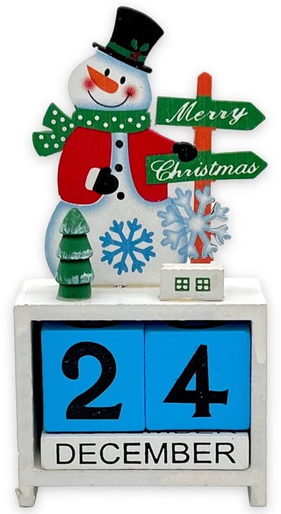 Dailygoods- Adventskalender Houten - Blokkalender - Tafelkalender - Decoratief - Aftellen tot Kerstmis - Blikvanger voor Thuis - Aftelkalender