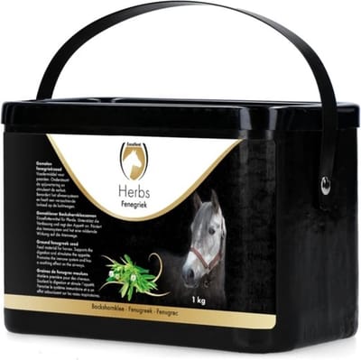 Excellent Herbs Fenegriek - 1 kg - Ter ondersteuning van de algehele weerstand en ter stimulatie van de eetlust - Geschikt voor paarden