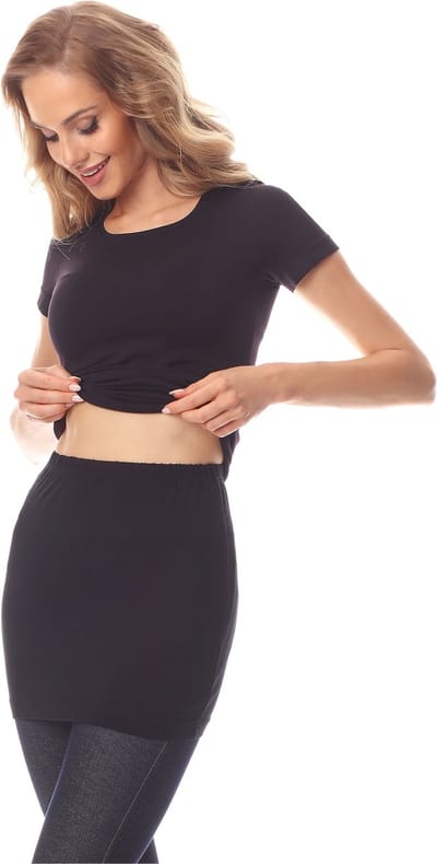 Merry Style Damesverlengband voor overhemden T-shirts – S - Zwart - MS-MS10-202-BB