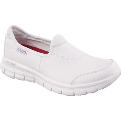 Skechers Workwear Sure Track Dames Sneakers Van Wit Leer