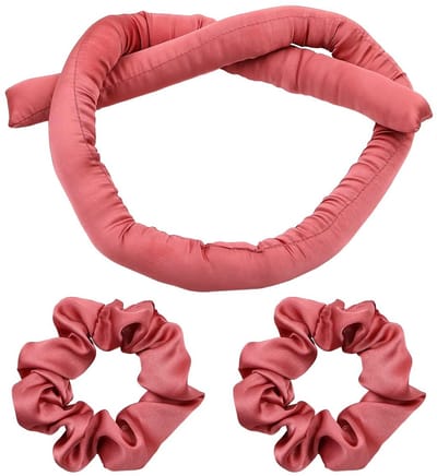 Dailygoods - Heatless Curls - Haarkrulspelden - Ideaal voor lang haar - Roze - DIY Hair Styling Tools - Comfortabel en veilig voor je haar - Geschikt...