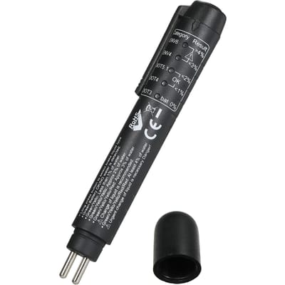 Remvloeistoftester Pentest DOT3 DOT4 DOT5.1 ENV6 ENV4 remvloeistoffen met 5 LED-indicatoren zwart