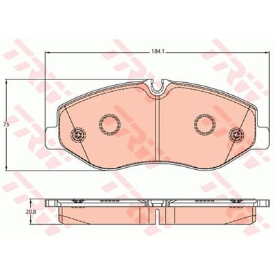 Remblokset TRW GDB2103, voor