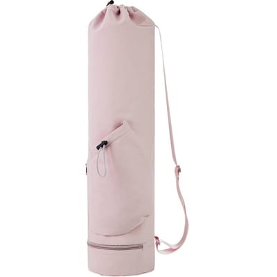 Yoga Mat Tas Draagbare Fitness Oefenmat Drager met Waterflesvak, Onderste Nat Vak, roze