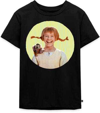 Pippi Langkous Portret Pippi Met Meneer Nilsson Premium T Shirt Kinderen