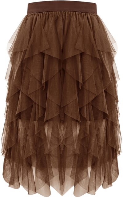 Dailygoods- Tule Rok - Meerlaags Ontwerp - Asymmetrische Zoom - Ademend Materiaal - Zacht en Comfortabel - Geschikt voor Diverse Gelegenheden