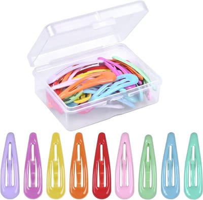 Kleurrijke haarspelden voor meisjes - 30 stuks - 4 cm - Haaraccessoires voor kinderen - Meerkleurig met opbergdoos