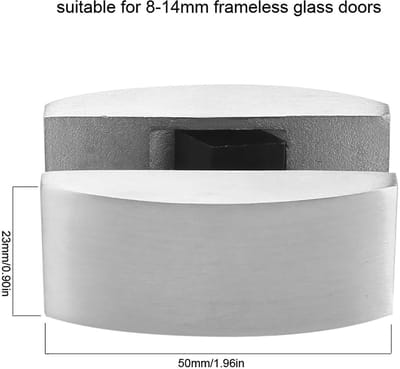 Dailygoods- Vloergeleider Verstelbaar voor Glasdikte 8-14 mm - Roestvrij Staal - Onderste Schuifdeurgeleiding - Zuur/Alkali Bestendig - Slijtvast Kenmerk - Deurgeleider