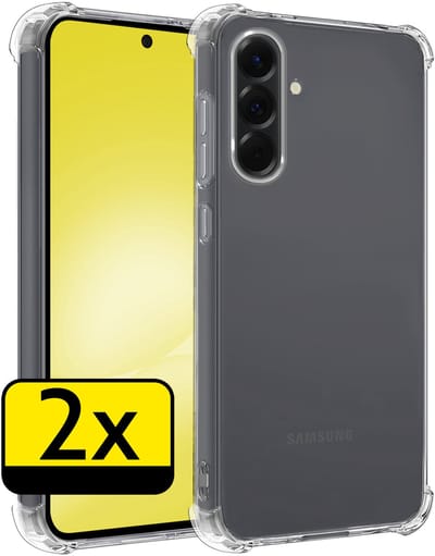 Hoesje - 2 Stuks - Geschikt voor Samsung Galaxy A56 - Sterk & Shockproof - Siliconen Case - Back Cover - Telefoon Hoes Shock Proof - Telefoonhoesjes - Transparant
