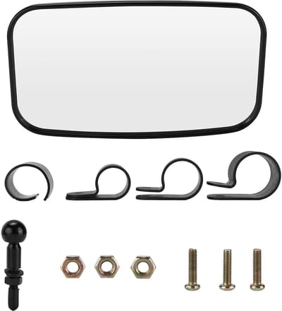 Dailygoods- Achteruitkijkspiegel Bol - UTV-achteruitkijkspiegel - Compact - ABS-kunststof - Onbreekbaar glas - Brede kijkhoek - Spiegel