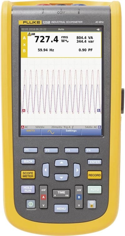 Fluke 125B/EU/S Handoscilloscoop 40 MHz 2-kanaals 4 GSa/s Multimeterfuncties 1 stuk(s)