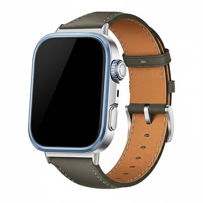 Leren bandje - geschikt voor Huawei Watch Fit 5 (PRO), Watch Fit 4 (Pro), Watch Fit 3 - leer met gespsluiting - grijs