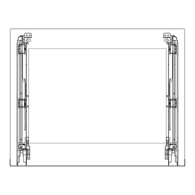 AEG voorste glas, inox, 592x465mm 140225485782