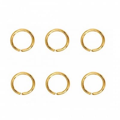 6 oogjes zilver- 5 mm -goudkleur - Sieraden maken-Charme Bijoux