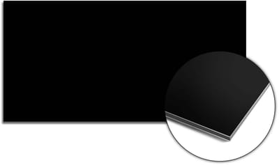 KitchenArt - Pure Black Spatscherm - 100x50 cm - Spatscherm Achterwand Keuken - Spatwand Keuken