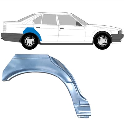 Reparatiepaneel achterspatbord voor BMW 5 E34 1987-1997 / Rechts / SEDAN