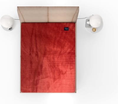 Velvet Velours Hoeslaken Bordeaux Rood 180 x 200 cm + 40 cm hoekhoogte