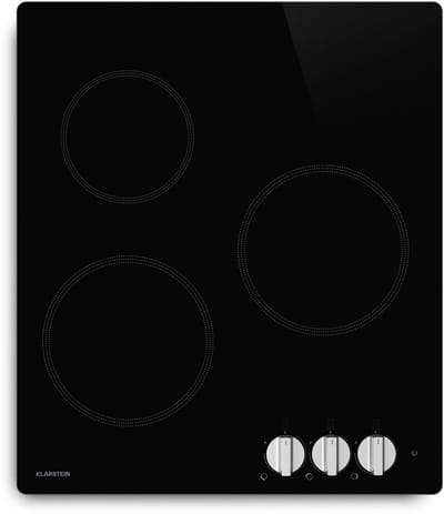 Klarstein Kochheld inductiekookplaat - elektrische inductiekookplaat met 3 zones, 5700 W boost, draaiknopbediening, restwarmte-indicator, oververhittingsbeveiliging, keramisch glas, 45 cm inbouwkookplaat, zwart