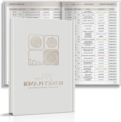 Budgetplanner voor Financieel Beheer, Oud Thema in Grijs, Perfect voor Planning en Organisatie