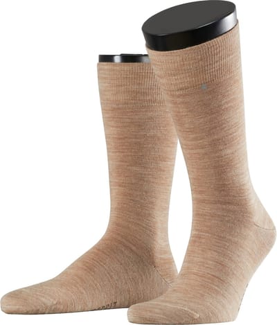 Esprit Basic Wool 2-Pack huidvriendelijk duurzaam wol katoen multipack sokken heren bruin - maat 39-42
