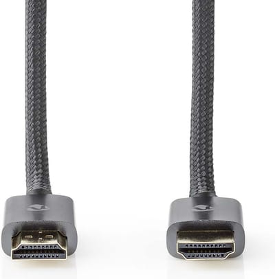 Nedis Ultra High Speed ​​HDMI-Kabel - HDMI Connector - HDMI Connector - 8K@60Hz - 48 Gbps - 1.00 m - Rond - 6.3 mm - Gun Metal Grijs - Cover Window Box