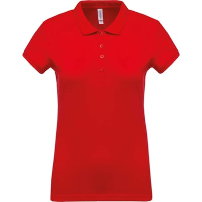Kariban Piqué-damespolo korte mouwen K255 - Red - XL