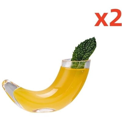Bar Creatief Ontwerp Os Hoorn Tequila Glas Feest Cocktailbeker Sterke Dranken Wijnlikeur Vodka Pulque S Glas Gebogen Kleine Wijnglazen 30ml yellow