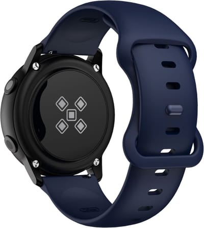Siliconen bandje - geschikt voor Garmin Venu (2 Plus) / Venu SQ (2) / Vivomove (Style - Sport) / Vivoactive 3 / 5 / 6 / Forerunner 55 / 165 / 245 / 645 / 570 - 42mm - donkerblauw