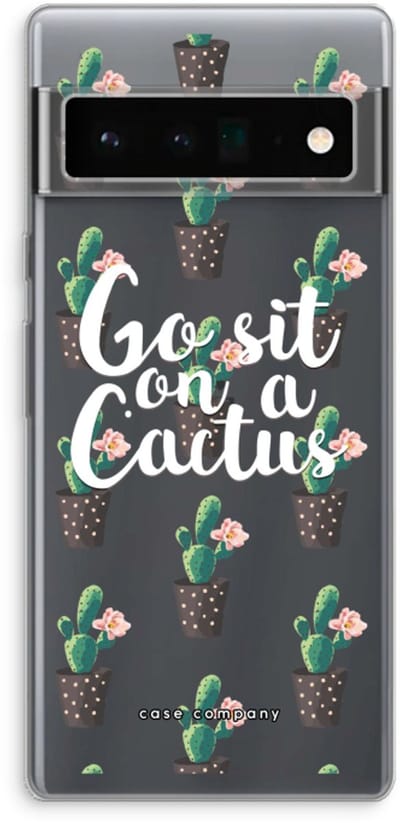 Case Company® - Hoesje geschikt voor Google Pixel 6 Pro hoesje - Cactus quote - Soft Cover Telefoonhoesje - Bescherming aan alle Kanten en Schermrand