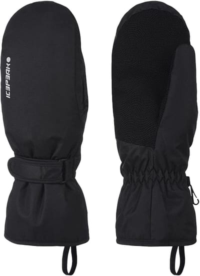 Icepeak haysburg wanten in de kleur zwart.