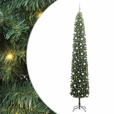 vidaXL - Kunstkerstboom - Groen - 270 - cm - PVC - en - Staal - en - Kunststof