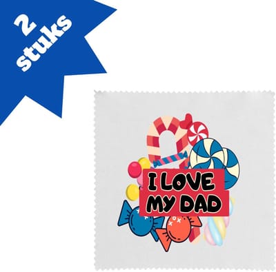Akyol - papa cadeau - brillendoekjes - Papa - vader - vader verjaardag - met opdruk - vader cadeau - vader cadeautjes - vaderdag cadeau - vader cadeautjes verjaardag - liefste papa - leuk kado om te geven - 17,8 bij 17,8 cm - 2 stuks