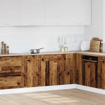 vidaXL - Onderkast - met - lade - Lyon - 50x46x81,5 - cm - bewerkt - hout - oud - houtkleurig
