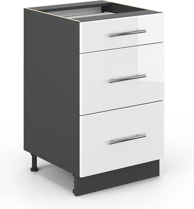 Vicco Fame-Line Keukenonderkast – 50 cm zonder werkblad Wit Hoogglans