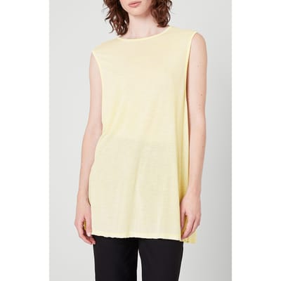 American Vintage Round Collar Mid-length Tank Top Citronnade Vintage Size: OS | Tanks &amp; Camis Outlet | Dames | Beige